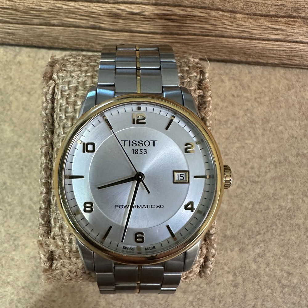 Tissot Luxury Powermatic 80 Two Tone Stainless Steel Automatic Bracelet Watch